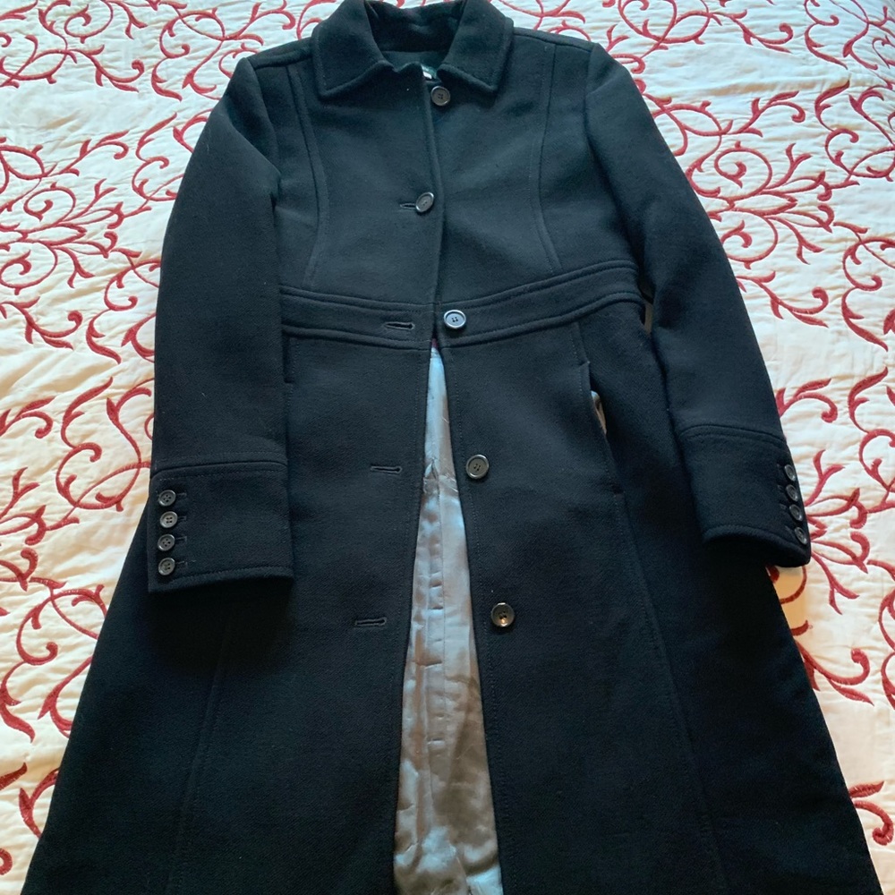 J. Crew Black Peacoat with Thinsulate Size 4